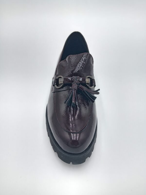 Mocassins vernis bordeaux femme Rosewood Joss arrière dessus pointure 39