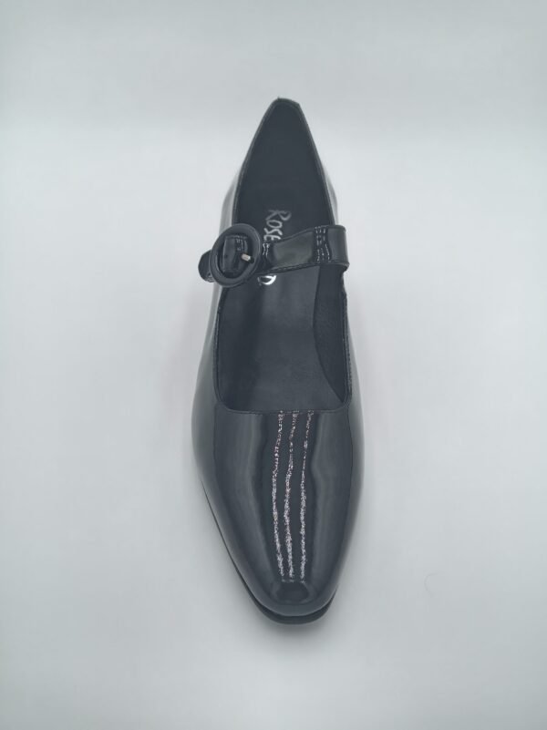 Babies cuir noir femme Rosewood Deborah vue de dessus