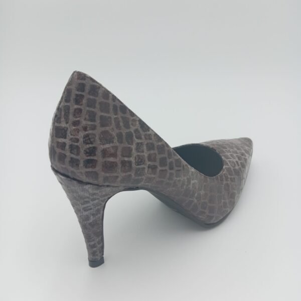 Escarpins Rosewood Devon cuir reptile vue arrière opposée