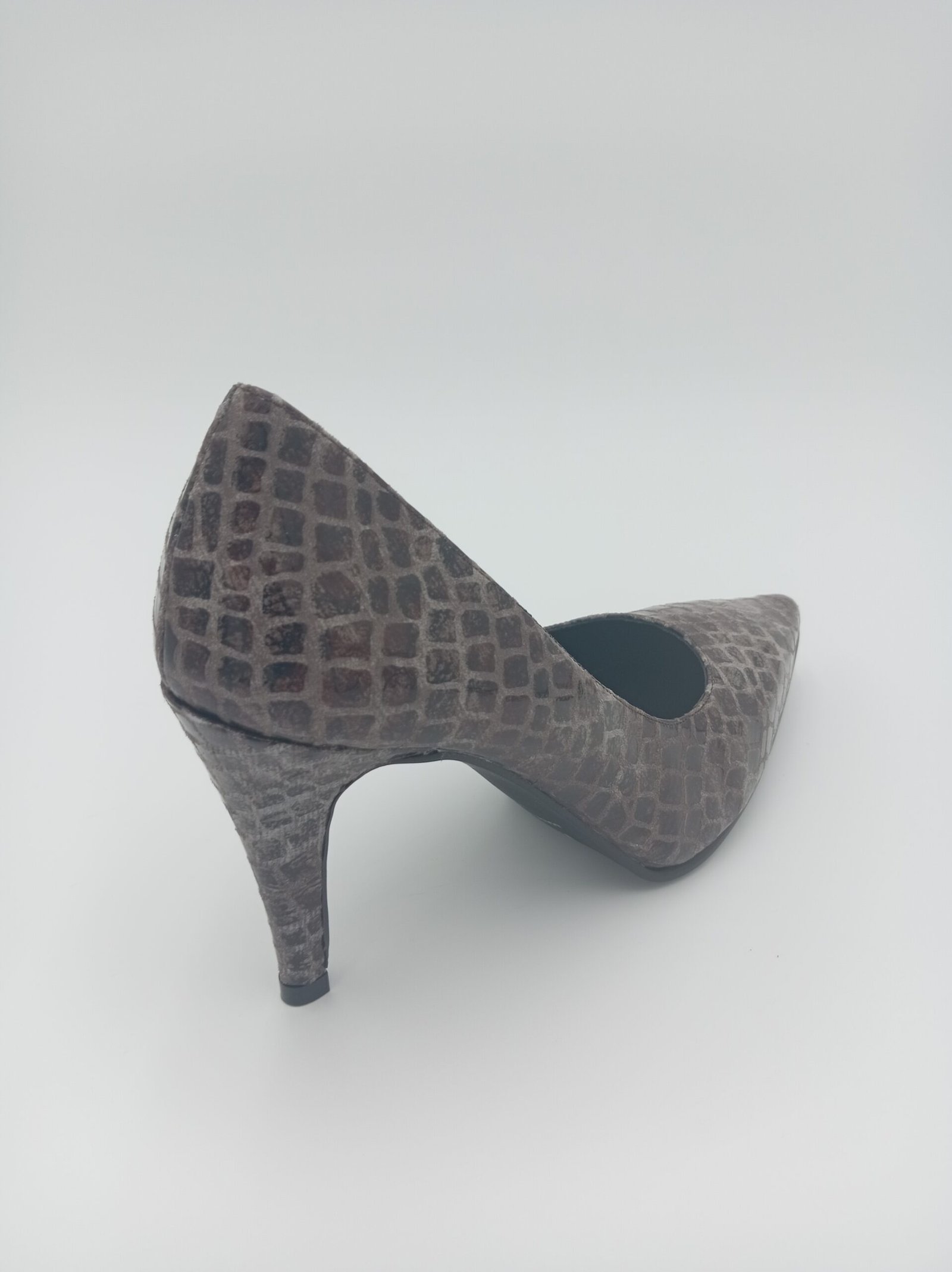 Escarpins Rosewood Devon cuir reptile vue arrière opposée