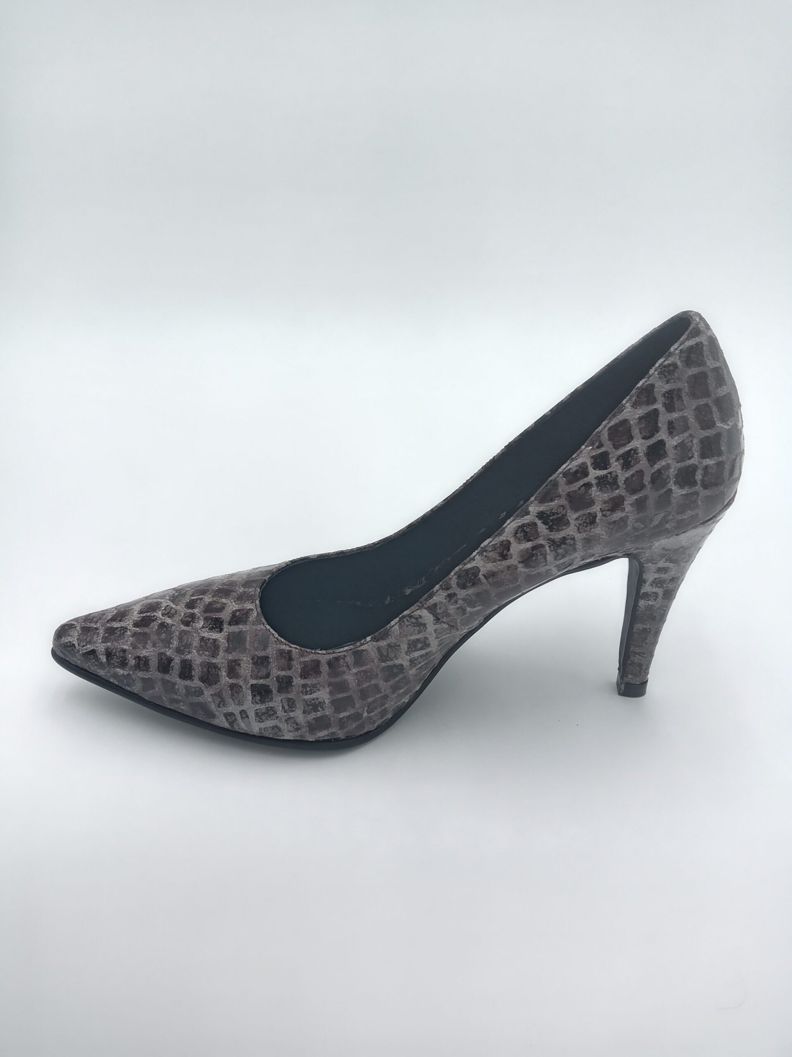 Escarpins cuir reptile femme Rosewood Devon vue de profil