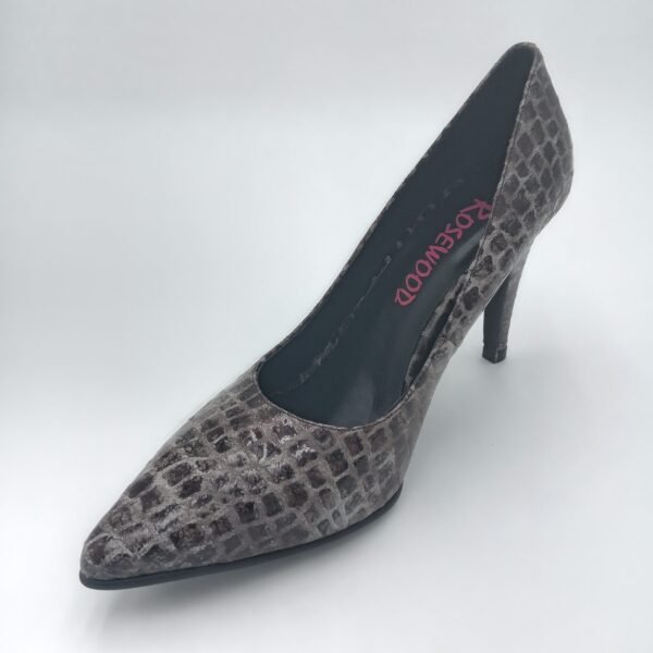 Escarpins Rosewood Devon cuir effet reptile vue trois quarts