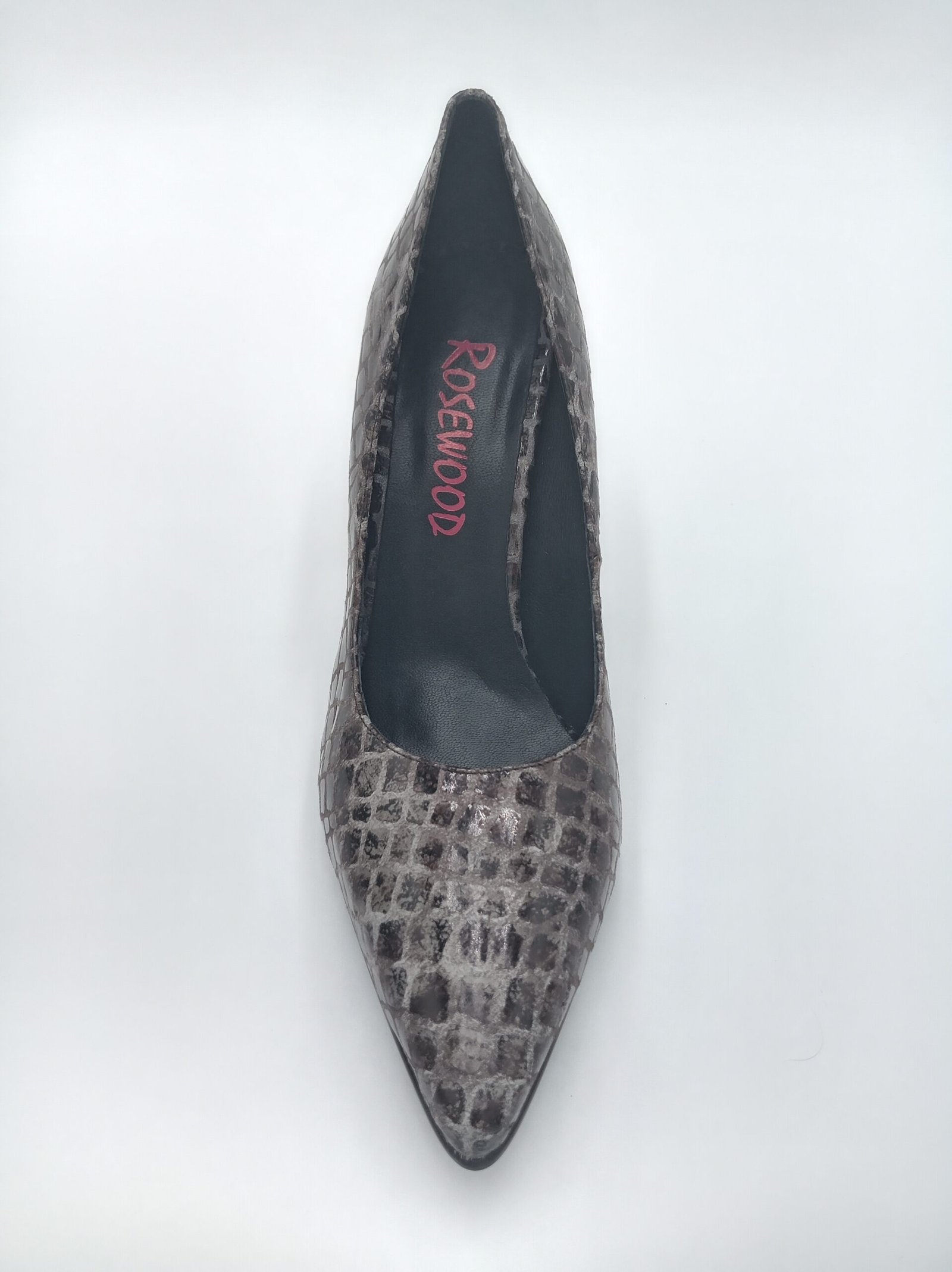 Escarpins cuir reptile femme Rosewood Devon vue de dessus