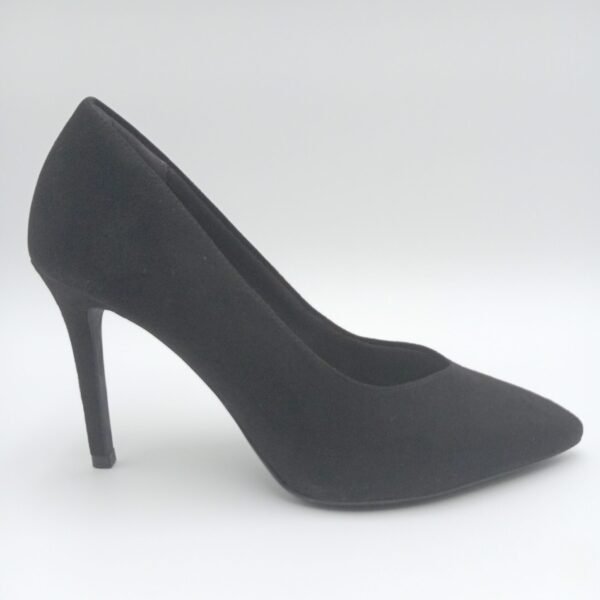 Escarpins daim noir femme Tamaris profil talon 10 cm