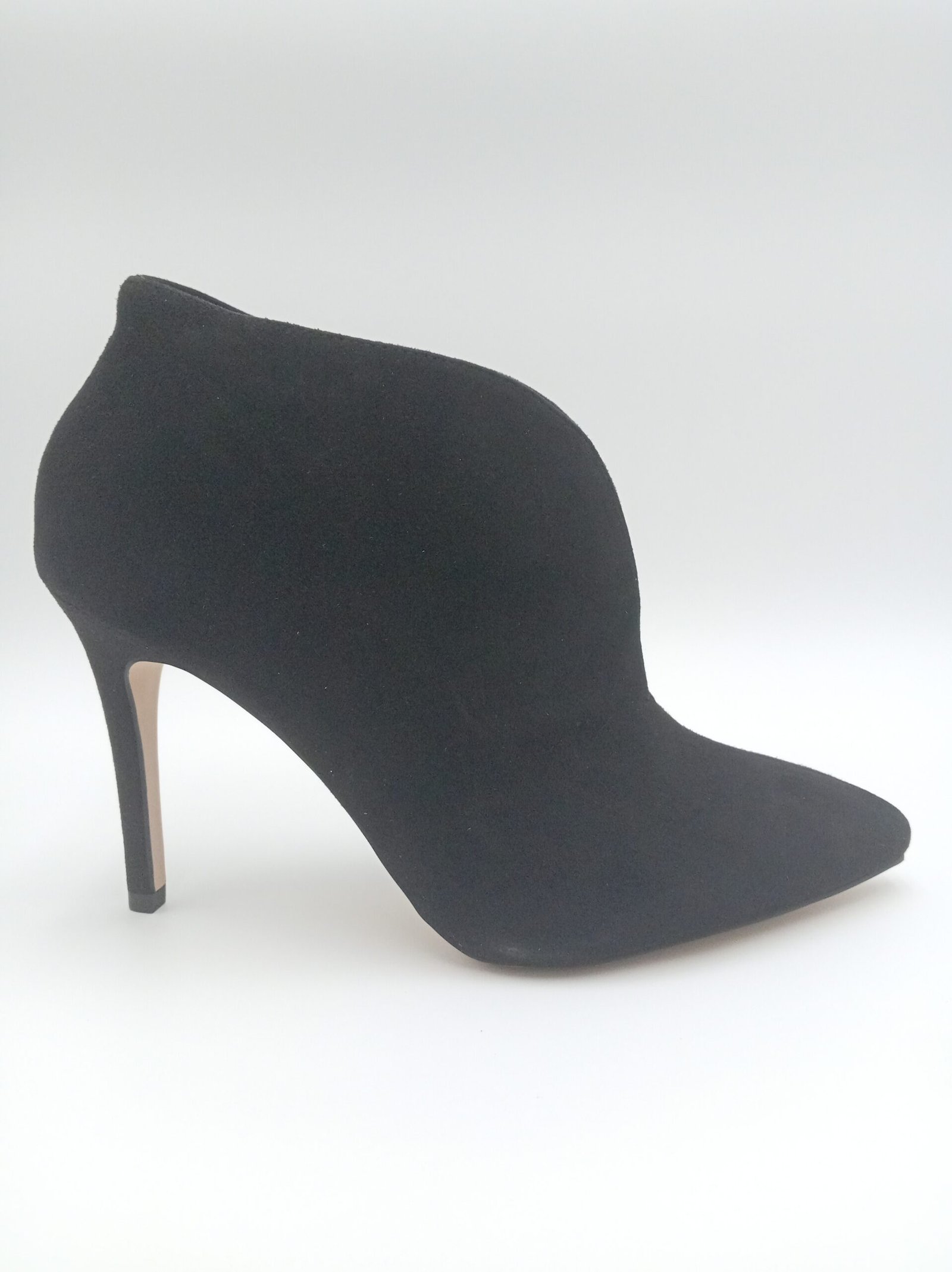 Escarpins daim noir femme Tamaris profil talon 10,5 cm