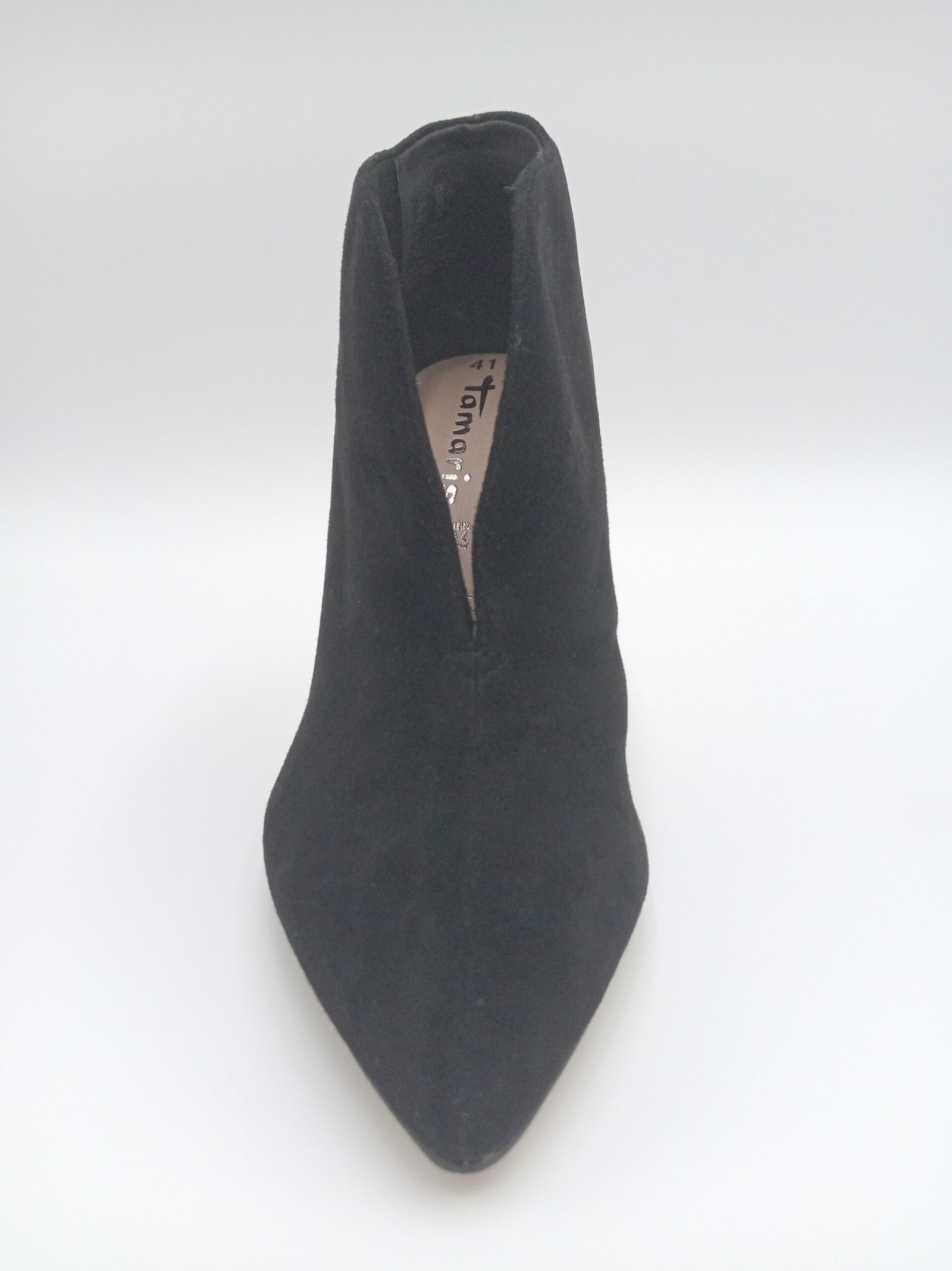 Escarpins daim noir femme Tamaris vue de dessus