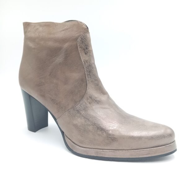 Bottines Regard kaki métallisé femme