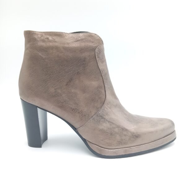 Bottines kaki métallisé femme Regard R.XAVIER talon 8,5 cm profil