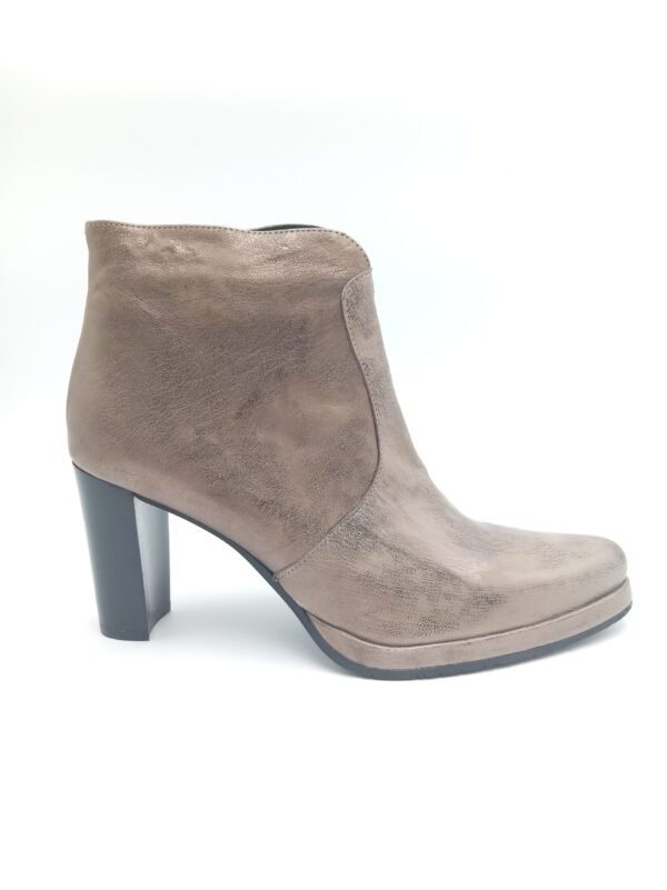 Bottines kaki métallisé femme Regard R.XAVIER talon 8,5 cm profil