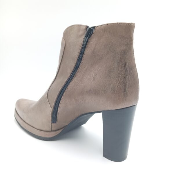 Bottines kaki métallisé femme Regard R.XAVIER talon 8,5 cm arrière gauche