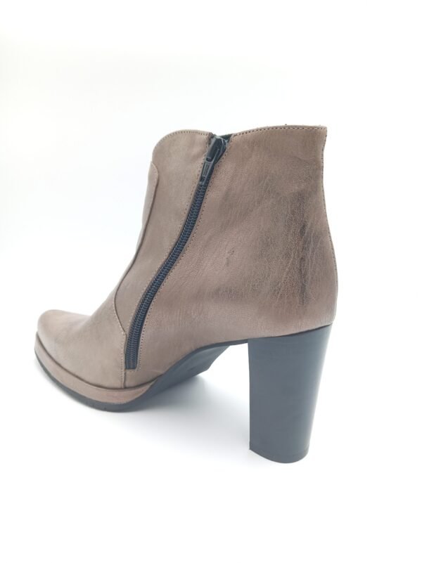 Bottines kaki métallisé femme Regard R.XAVIER talon 8,5 cm arrière gauche