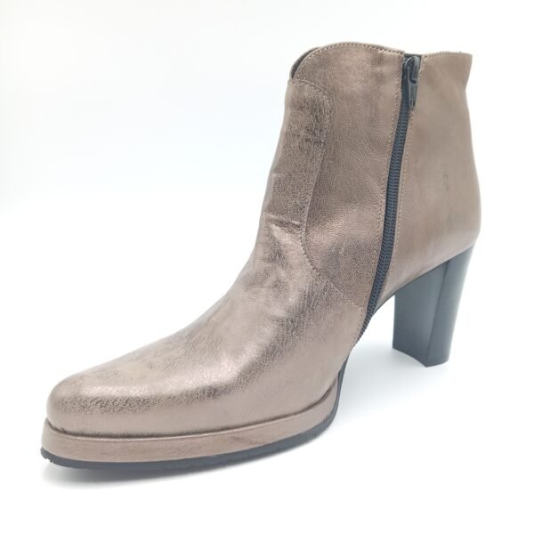 Bottines kaki métallisé femme Regard R.XAVIER talon 8,5 cm avant gauche