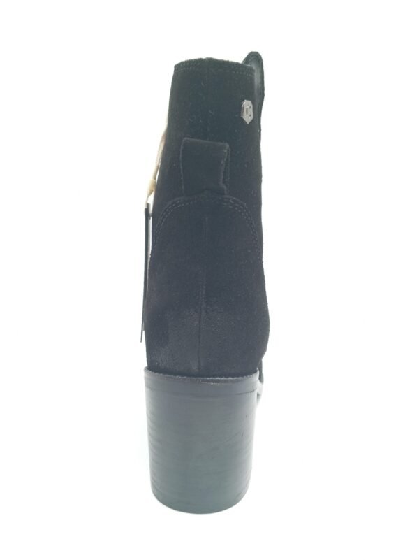 Bottines daim noir femme Carmela BN.SERR talon 7,5 cm arriere