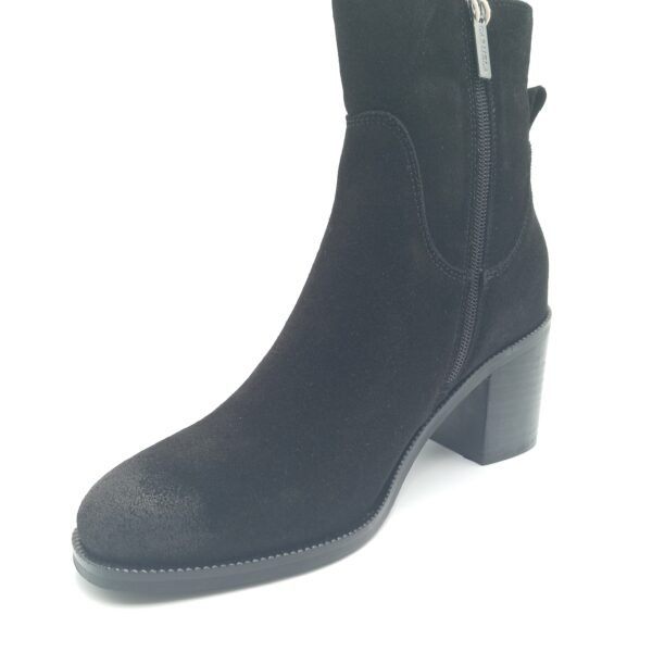 Bottines daim noir femme Carmela BN.SERR talon 7,5 cm avant gauche