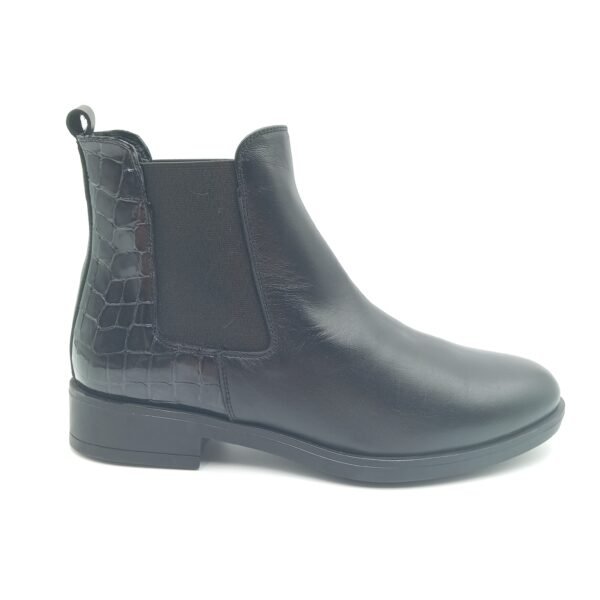 Bottines cuir noir femme Rosewood Chelsea pointure 40 profil