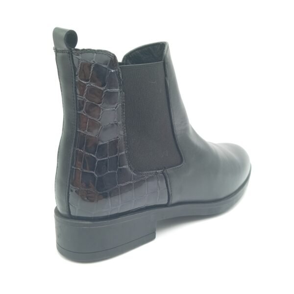 Bottines cuir noir femme Rosewood Chelsea pointure 40 arrière droit