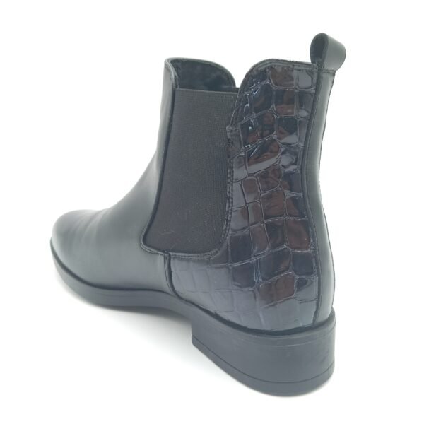 Bottines cuir noir femme Rosewood Chelsea pointure 40 arrière gauche