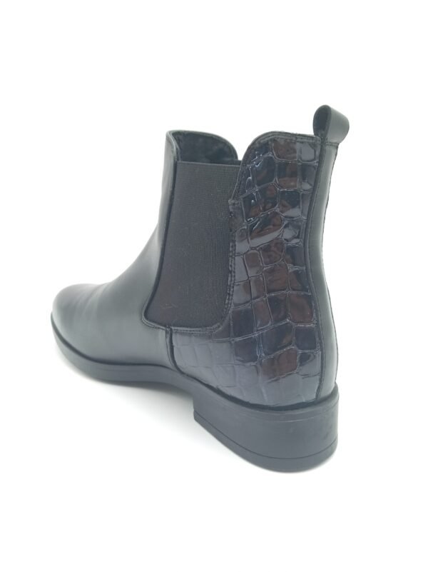 Bottines cuir noir femme Rosewood Chelsea pointure 40 arrière gauche