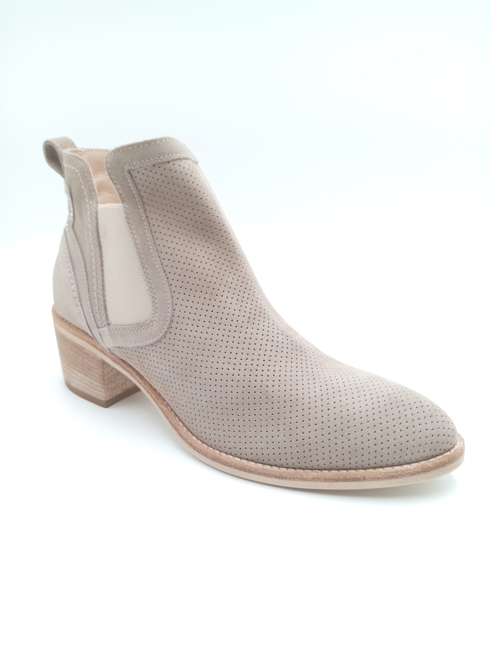 Bottines NeroGiardini velours beige femme