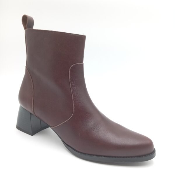 ottines Rosewood cuir marron femme