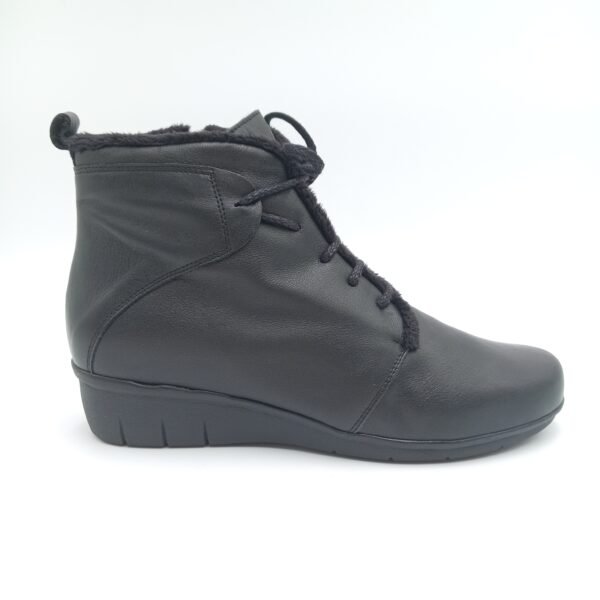 Bottines cuir noir femme Arima Valeska fourrées pointure 40 profil