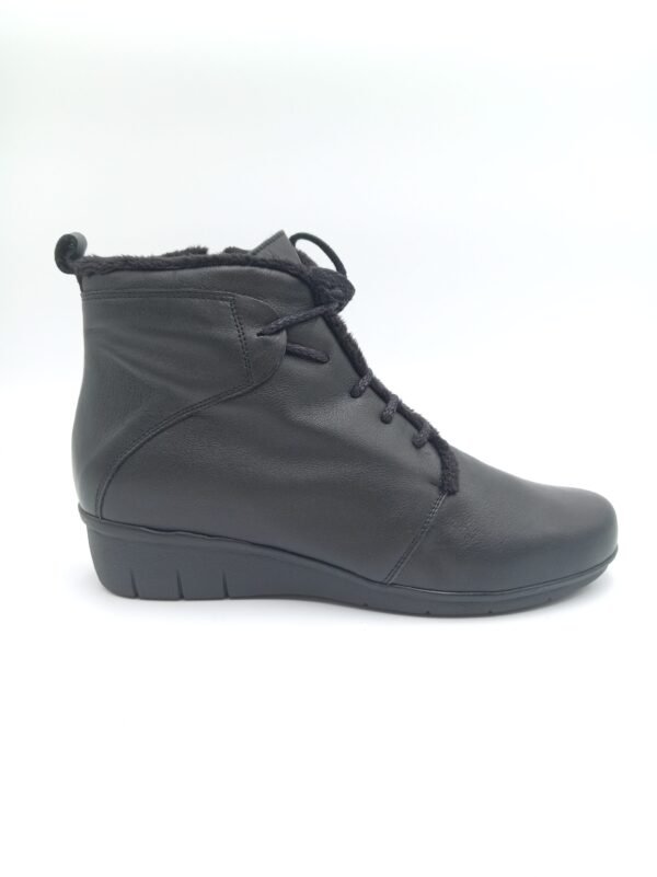 Bottines cuir noir femme Arima Valeska fourrées pointure 40 profil