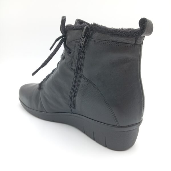 Bottines cuir noir femme Arima Valeska fourrées pointure 40 arrière gauche