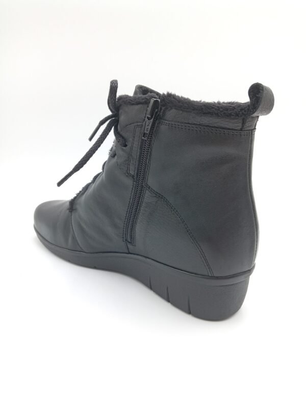 Bottines cuir noir femme Arima Valeska fourrées pointure 40 arrière gauche
