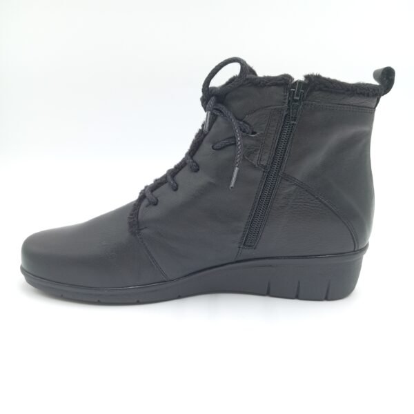 Bottines cuir noir femme Arima Valeska fourrées pointure 40 profil opposé