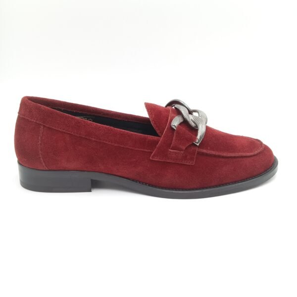 Mocassins daim rouge femme Adige V3 Crostas Rubis pointure 39 profil