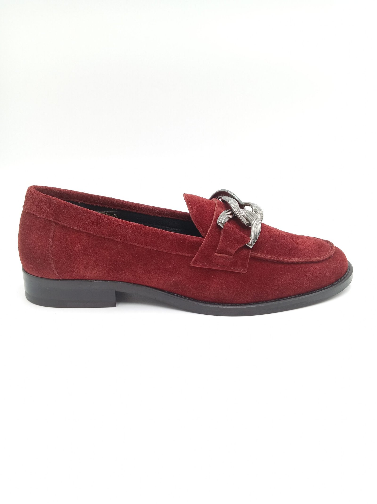 Mocassins daim rouge femme Adige V3 Crostas Rubis pointure 39 profil
