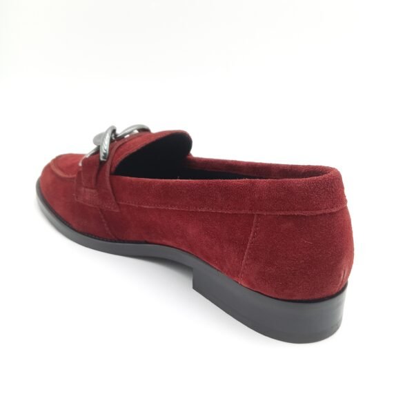 Mocassins daim rouge femme Adige V3 Crostas Rubis pointure 39 arrière gauche