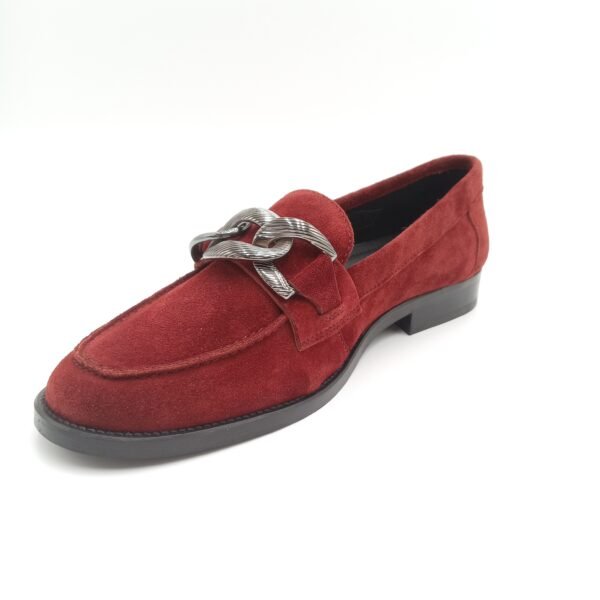 Mocassins daim rouge femme Adige V3 Crostas Rubis pointure 39 avant gauche