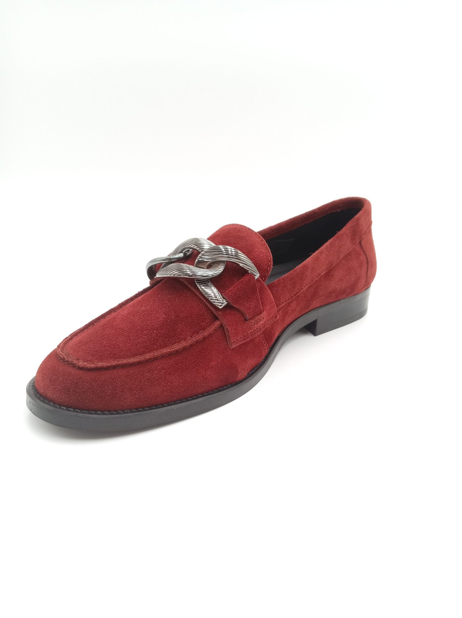 Mocassins daim rouge femme Adige V3 Crostas Rubis pointure 39 avant gauche