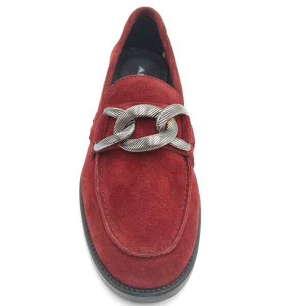 Mocassins daim rouge femme Adige V3 Crostas Rubis pointure 39 dessus