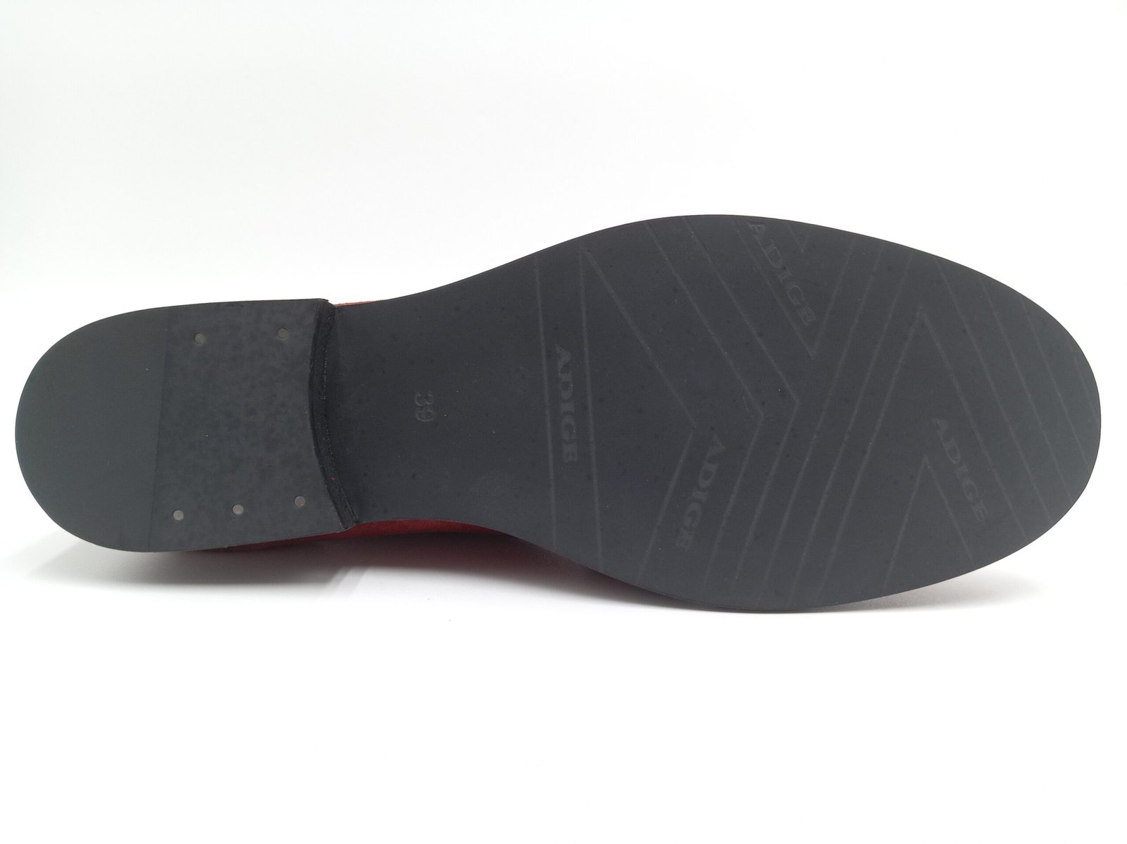 Mocassins daim rouge femme Adige V3 Crostas Rubis pointure 39 semelle