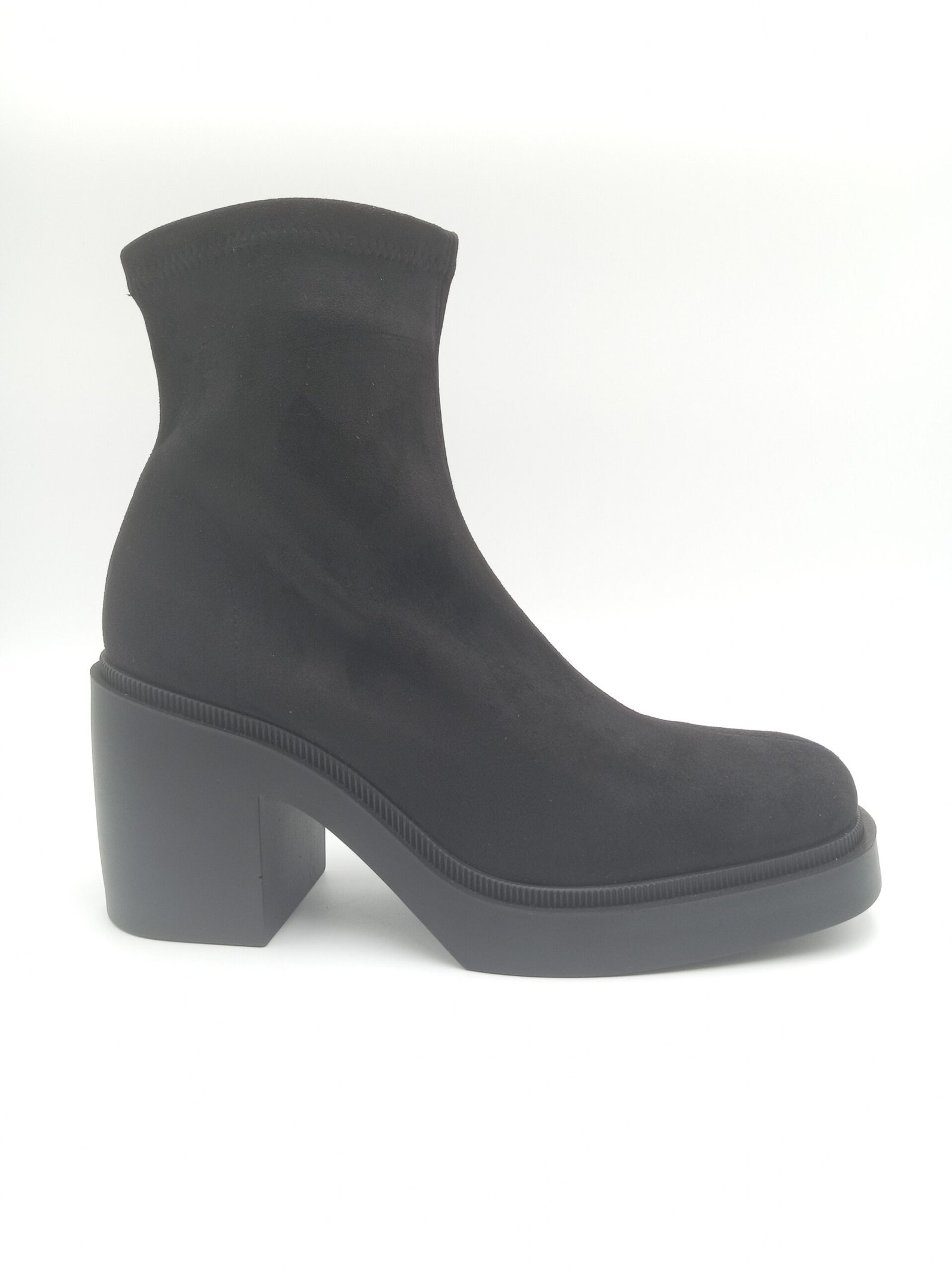 Bottines noires femme à talon Miss Elastic pointure 40 profil