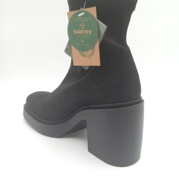 Bottines noires femme à talon Miss Elastic pointure 40 arrière gauche