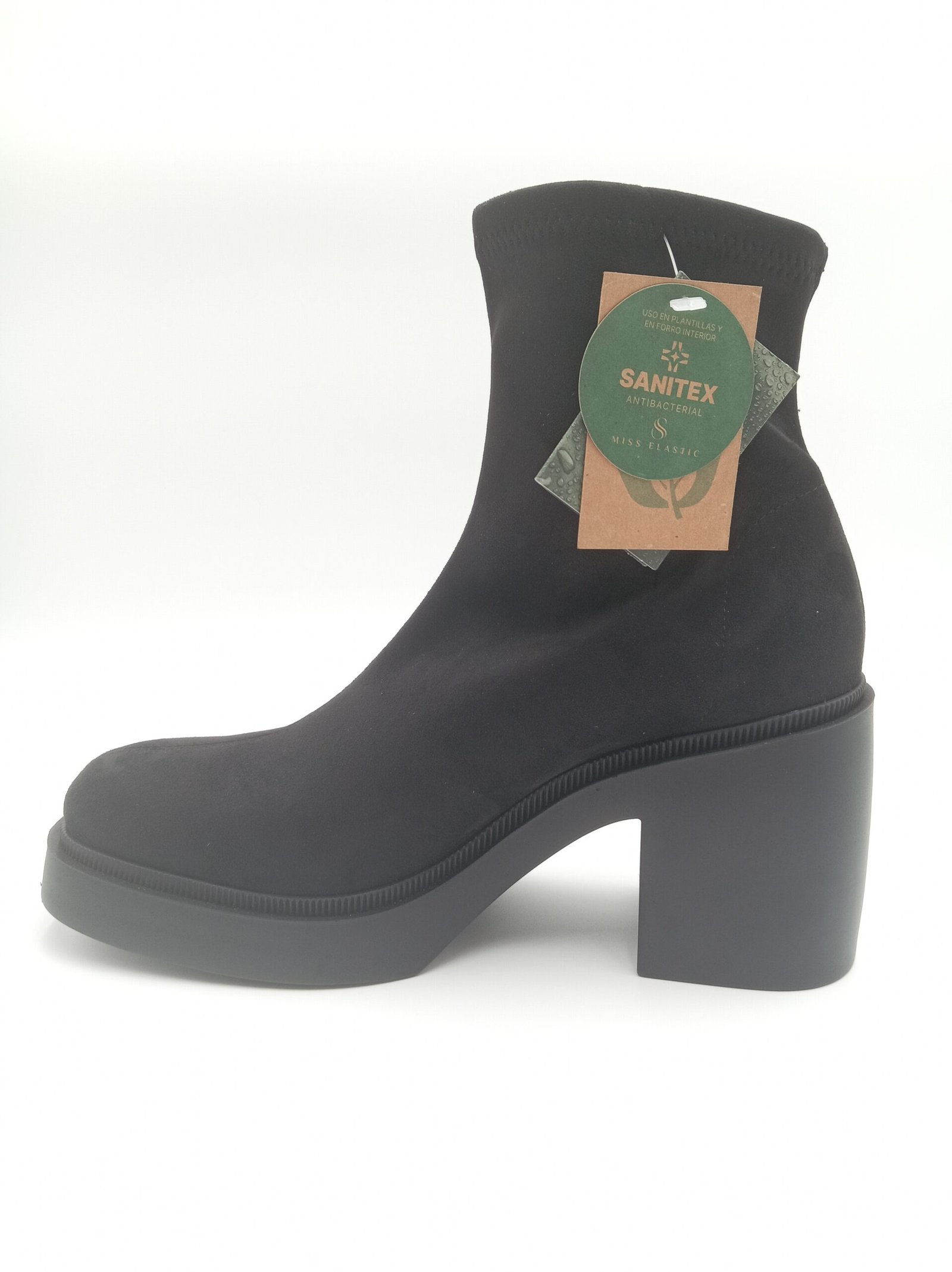 Bottines noires femme à talon Miss Elastic pointure 40 profil opposé