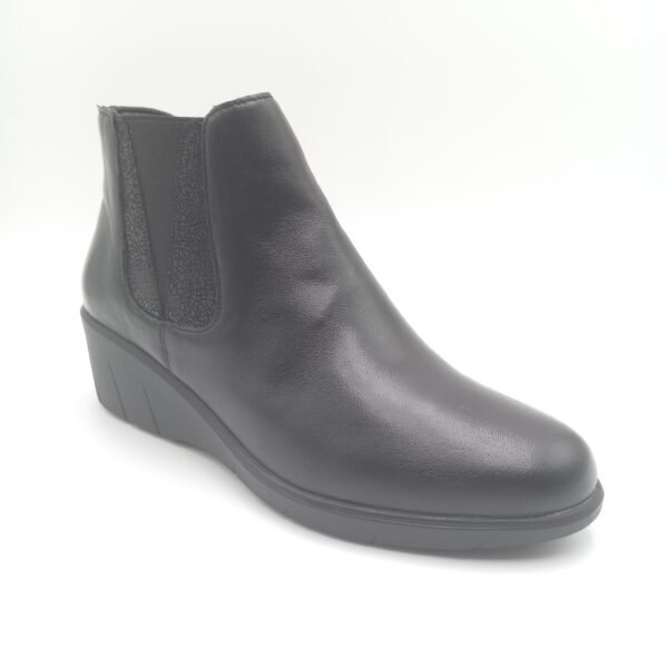 Bottines France Arno cuir noir femme Saline