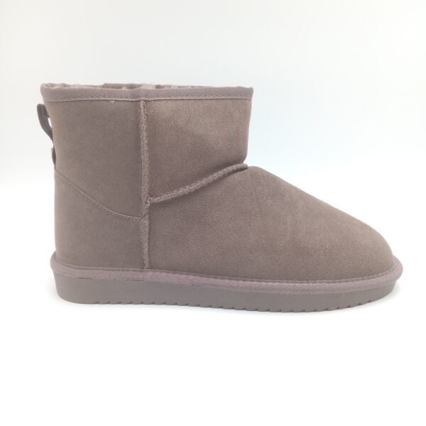 Bottines daim taupe fourrées femme Gioseppo Gilliam profil