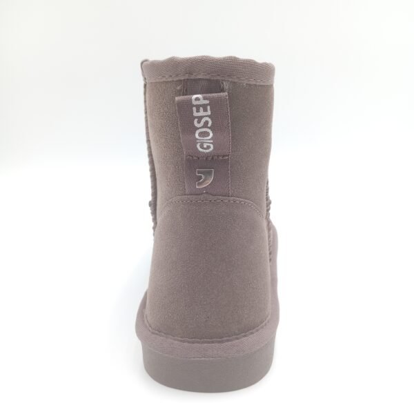 Bottines daim taupe fourrées femme Gioseppo Gilliam arrière