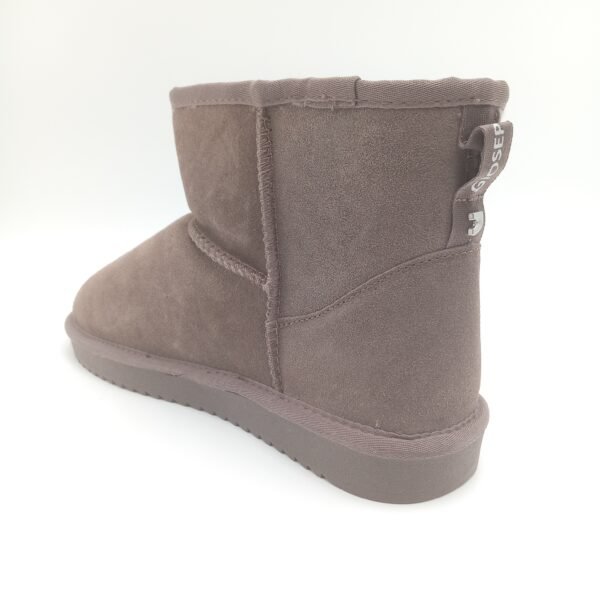 Bottines daim taupe fourrées femme Gioseppo Gilliam arrière gauche