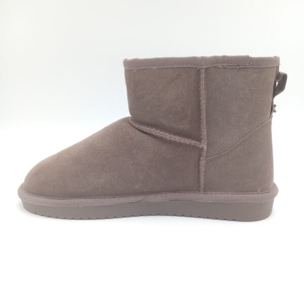 Bottines daim taupe fourrées femme Gioseppo Gilliam profil opposé