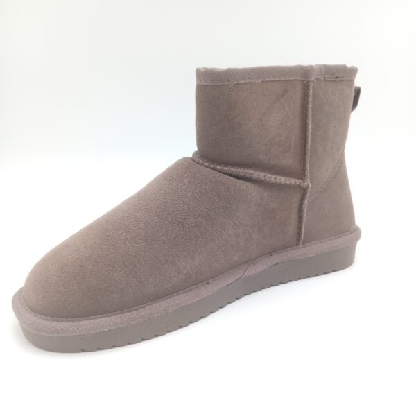 Bottines daim taupe fourrées femme Gioseppo Gilliam avant droit
