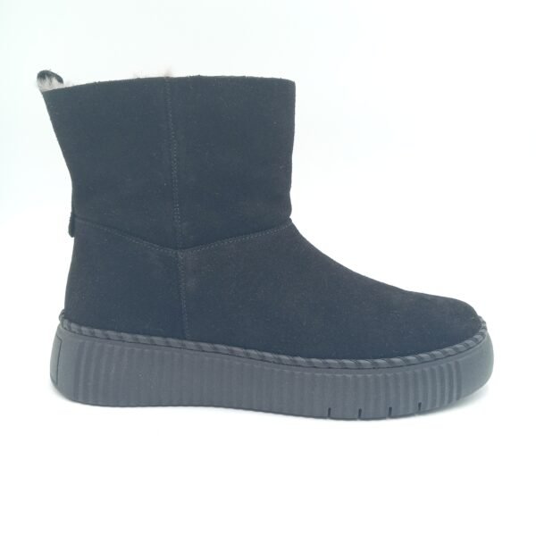 Bottines cuir noir fourrées femme Gabor pointure 39 profil