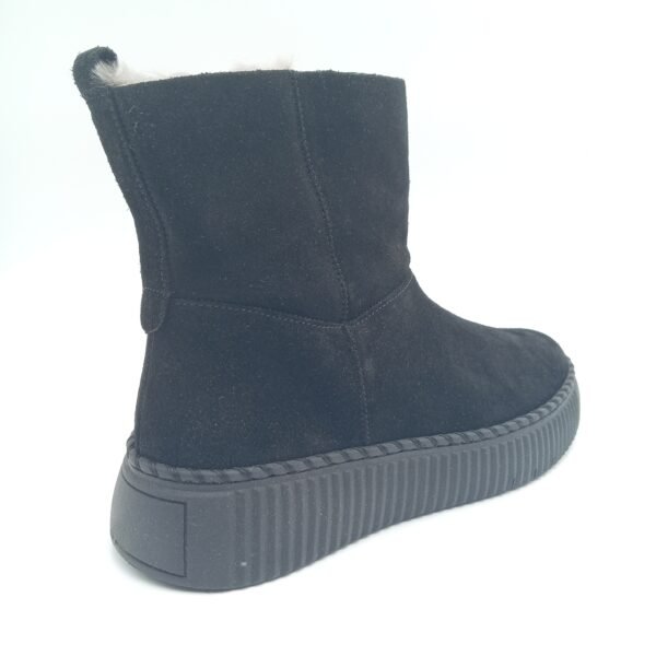 Bottines cuir noir fourrées femme Gabor pointure 39 arrière droit