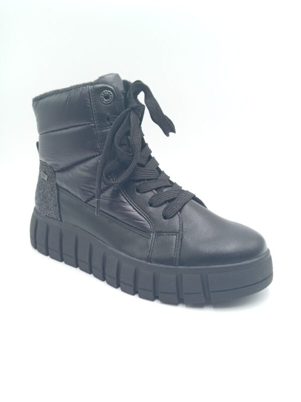 Bottines Tom Tailor noires fourrées femme