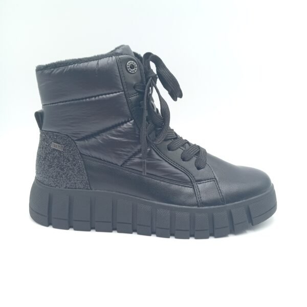 Bottines noires fourrées femme Tom Tailor pointure 39 profil