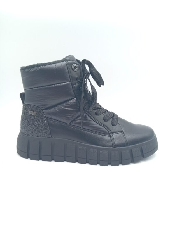 Bottines noires fourrées femme Tom Tailor pointure 39 profil